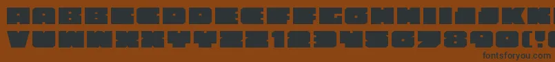 AnakefkaExpanded Font – Black Fonts on Brown Background