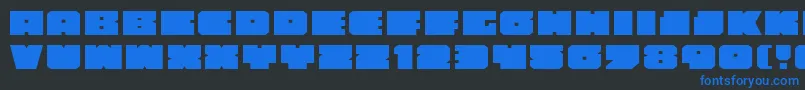 AnakefkaExpanded Font – Blue Fonts on Black Background