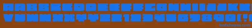 Шрифт AnakefkaExpanded – синие шрифты на коричневом фоне