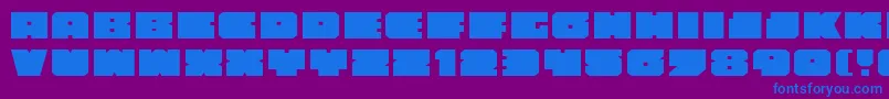 AnakefkaExpanded Font – Blue Fonts on Purple Background