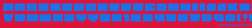 フォントAnakefkaExpanded – 赤い背景に青い文字