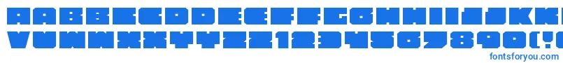 AnakefkaExpanded-fontti – siniset fontit valkoisella taustalla