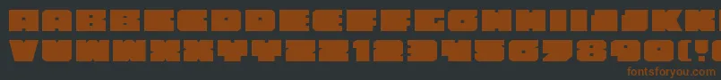 AnakefkaExpanded Font – Brown Fonts on Black Background