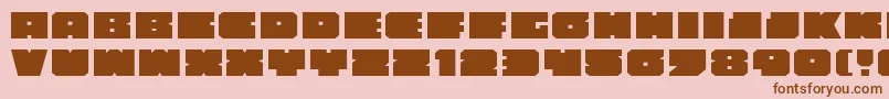 Шрифт AnakefkaExpanded – коричневые шрифты на розовом фоне