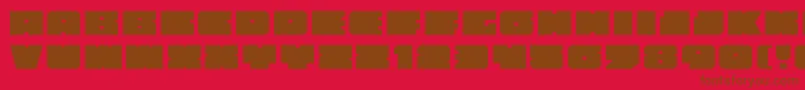 フォントAnakefkaExpanded – 赤い背景に茶色の文字