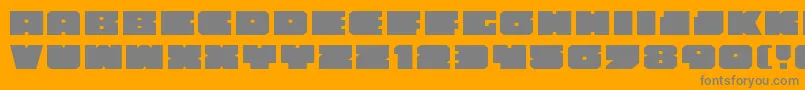 フォントAnakefkaExpanded – オレンジの背景に灰色の文字