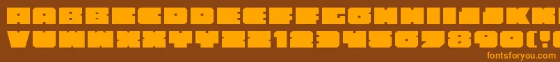 AnakefkaExpanded Font – Orange Fonts on Brown Background