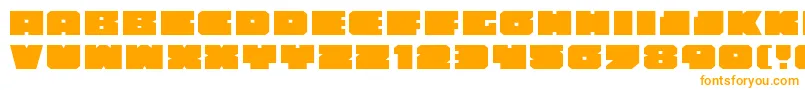 AnakefkaExpanded Font – Orange Fonts on White Background