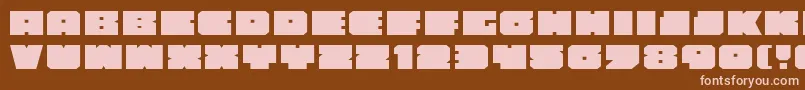 フォントAnakefkaExpanded – 茶色の背景にピンクのフォント
