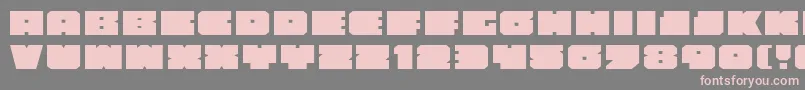 フォントAnakefkaExpanded – 灰色の背景にピンクのフォント