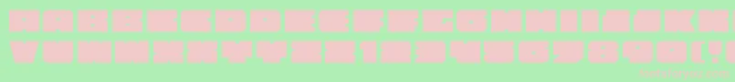 フォントAnakefkaExpanded – 緑の背景にピンクのフォント