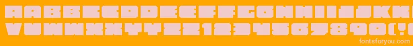 フォントAnakefkaExpanded – オレンジの背景にピンクのフォント