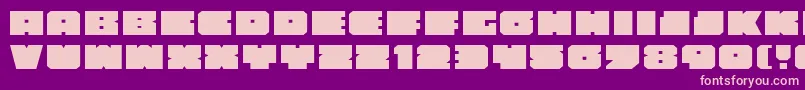 AnakefkaExpanded-fontti – vaaleanpunaiset fontit violetilla taustalla