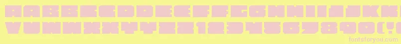 AnakefkaExpanded Font – Pink Fonts on Yellow Background