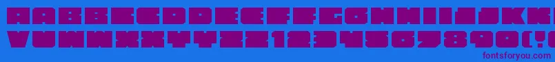 フォントAnakefkaExpanded – 紫色のフォント、青い背景