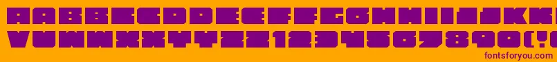 Шрифт AnakefkaExpanded – фиолетовые шрифты на оранжевом фоне