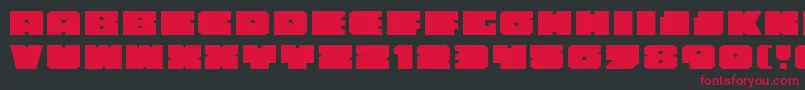 Шрифт AnakefkaExpanded – красные шрифты на чёрном фоне