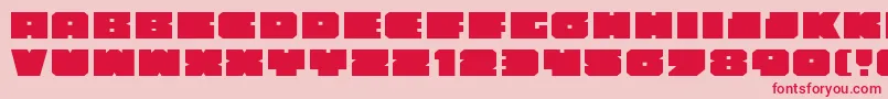 フォントAnakefkaExpanded – ピンクの背景に赤い文字