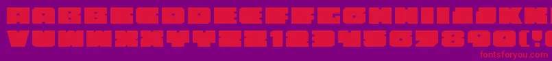 AnakefkaExpanded-Schriftart – Rote Schriften auf violettem Hintergrund