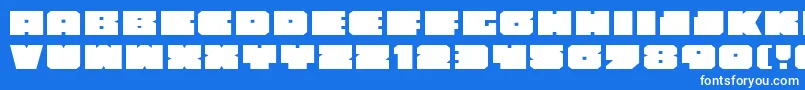 フォントAnakefkaExpanded – 青い背景に白い文字