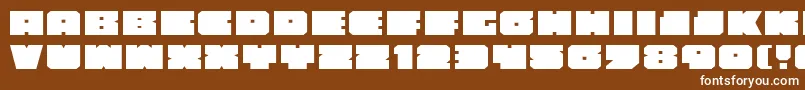 Шрифт AnakefkaExpanded – белые шрифты на коричневом фоне