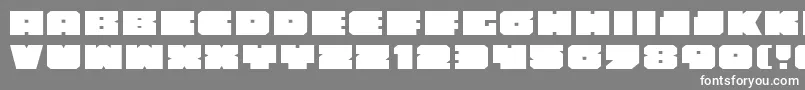 フォントAnakefkaExpanded – 灰色の背景に白い文字