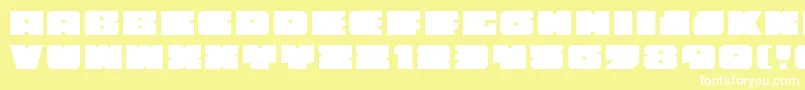 フォントAnakefkaExpanded – 黄色い背景に白い文字