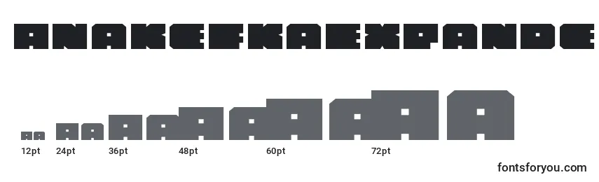 AnakefkaExpanded Font Sizes