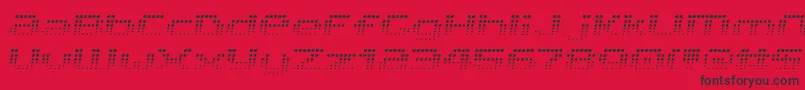V5prf Font – Black Fonts on Red Background