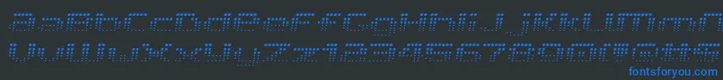 V5prf Font – Blue Fonts on Black Background