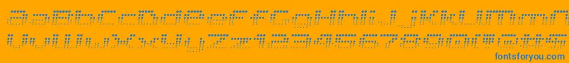 Шрифт V5prf – синие шрифты на оранжевом фоне