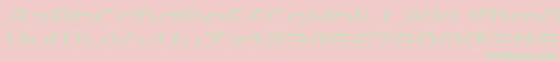 フォントV5prf – ピンクの背景に緑の文字