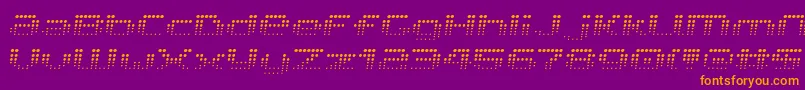 V5prf Font – Orange Fonts on Purple Background