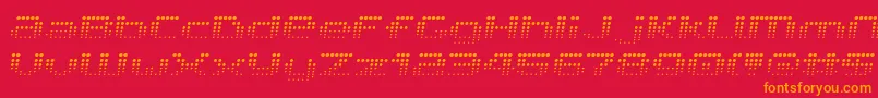 V5prf Font – Orange Fonts on Red Background