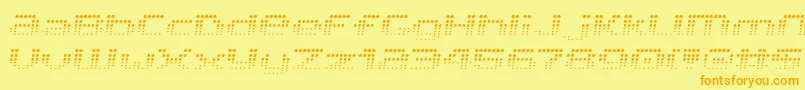 V5prf Font – Orange Fonts on Yellow Background