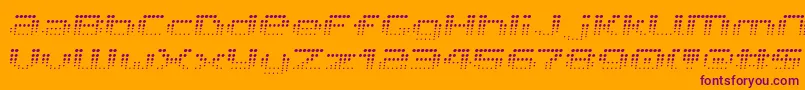 V5prf Font – Purple Fonts on Orange Background