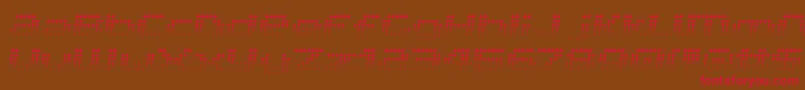 V5prf Font – Red Fonts on Brown Background