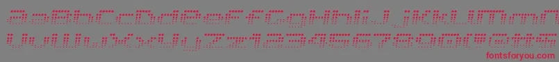 フォントV5prf – 赤い文字の灰色の背景