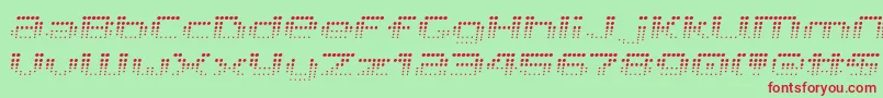 V5prf Font – Red Fonts on Green Background