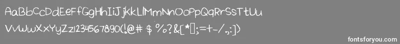 フォントLaelique – 灰色の背景に白い文字