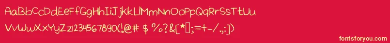 Laelique Font – Yellow Fonts on Red Background