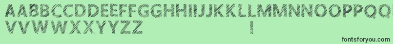 CrosshatcherD Font – Black Fonts on Green Background