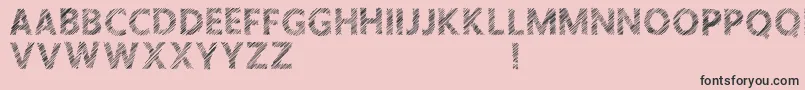 CrosshatcherD Font – Black Fonts on Pink Background