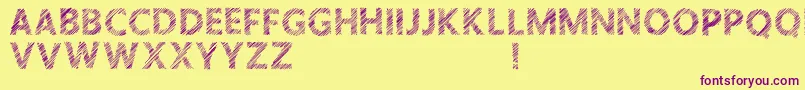 CrosshatcherD Font – Purple Fonts on Yellow Background