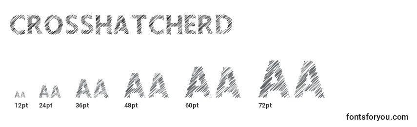 Размеры шрифта CrosshatcherD