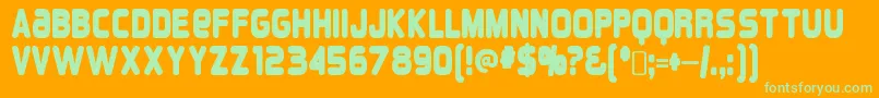 OverloadRegular Font – Green Fonts on Orange Background