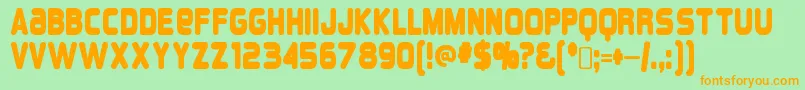 Police OverloadRegular – polices orange sur fond vert