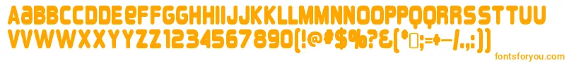 Police OverloadRegular – polices orange sur fond blanc