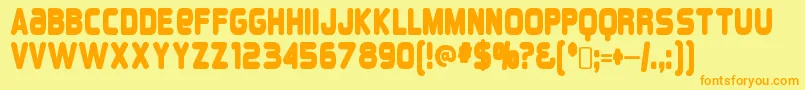 More about OverloadRegular Font OverloadRegular Font – Orange Fonts on Yellow Background