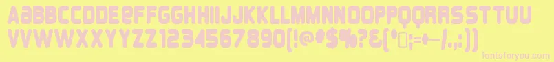 OverloadRegular Font – Pink Fonts on Yellow Background